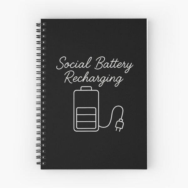 Item preview, Social Battery Recharging Funny Introvert Minimalist designed and sold by JohnVBurks.