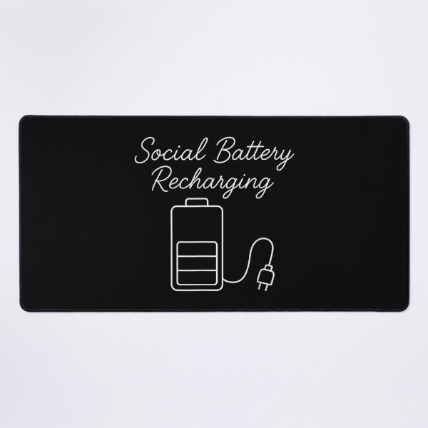 Item preview, Social Battery Recharging Funny Introvert Minimalist designed and sold by JohnVBurks.