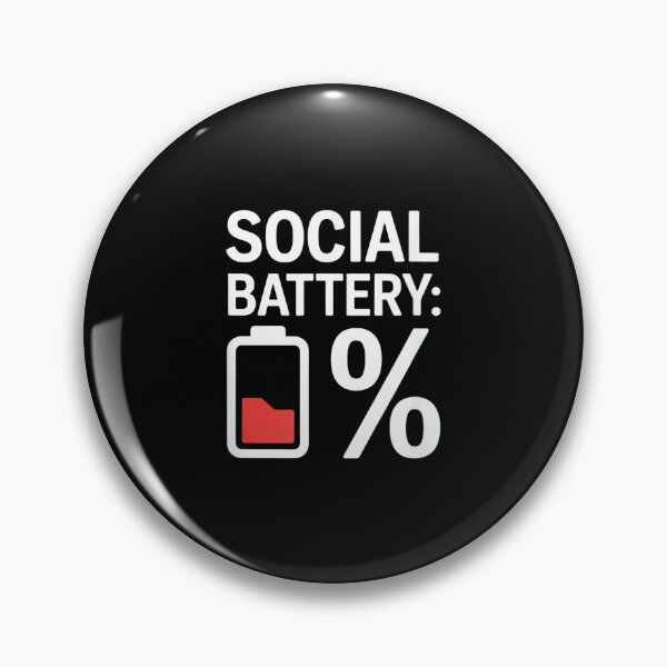 Item preview, Social Battery Percent Introvert Humor Quote designed and sold by JohnVBurks.