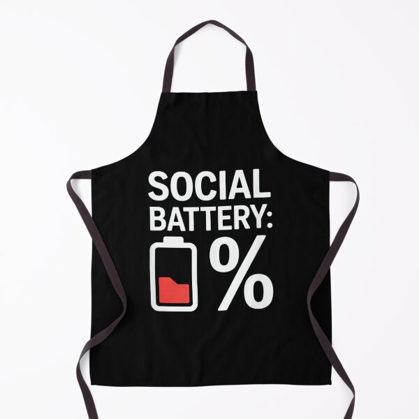 Item preview, Social Battery Percent Introvert Humor Quote designed and sold by JohnVBurks.