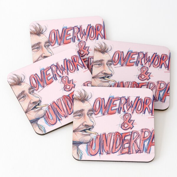 Item preview, “Overworked & underpaid.” -  Lavender Pink designed and sold by Grixel's Paang Gala Shop.