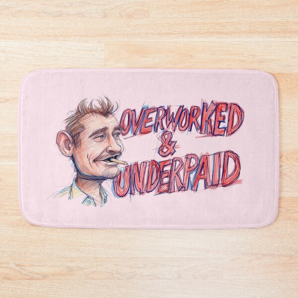 Item preview, “Overworked & underpaid.” -  Lavender Pink designed and sold by Grixel's Paang Gala Shop.