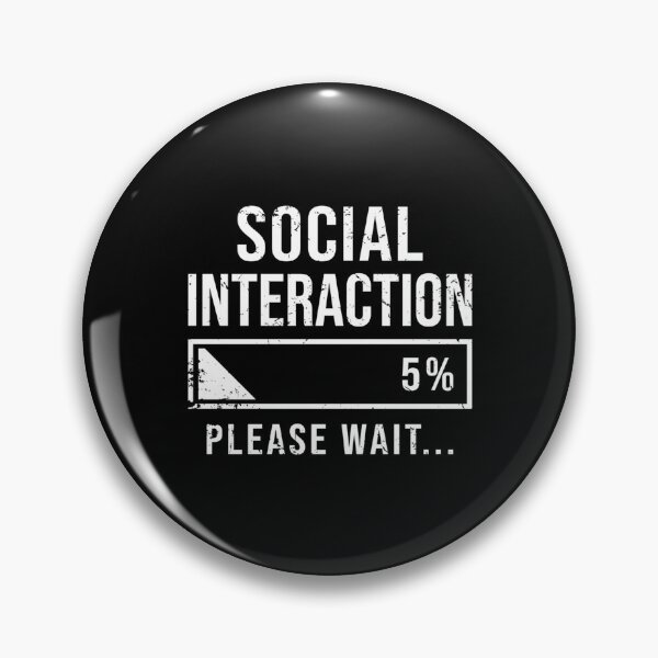 Item preview, Social Battery Low Funny Introvert Loading Bar Sarcasm designed and sold by JohnVBurks.