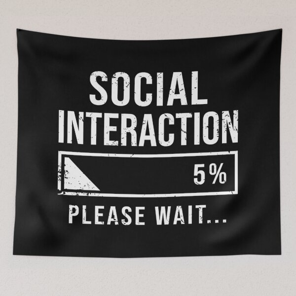 Item preview, Social Battery Low Funny Introvert Loading Bar Sarcasm designed and sold by JohnVBurks.