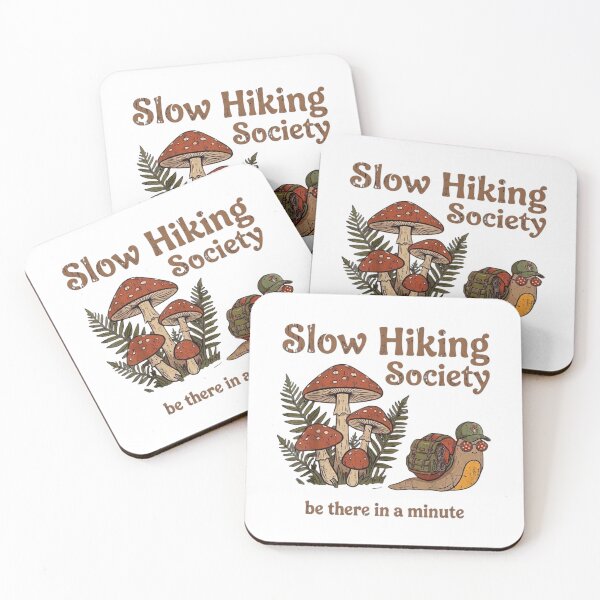 Item preview, Slow Hiking Society - Funny Snail & Mushroom Vintage Adventure designed and sold by paws-peaks-adv.