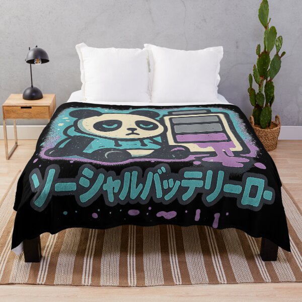 Item preview, Social Battery Low Funny Introvert Kawaii Panda Design designed and sold by JohnVBurks.