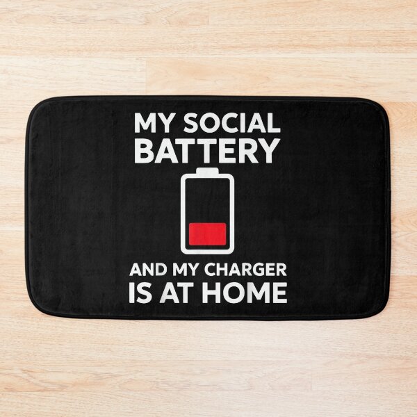 Item preview, Social Battery Low Charger at Home Antisocial Introvert designed and sold by JohnVBurks.