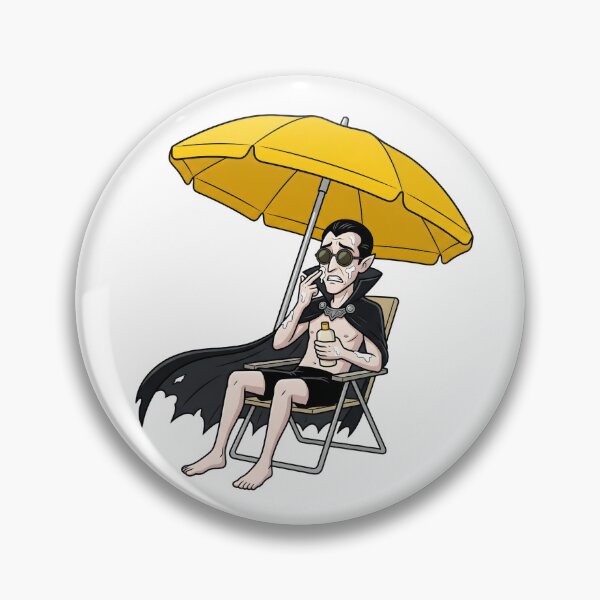 Item preview, Funny Vampire Using Sunscreen Under Beach Umbrella designed and sold by Kvarny.