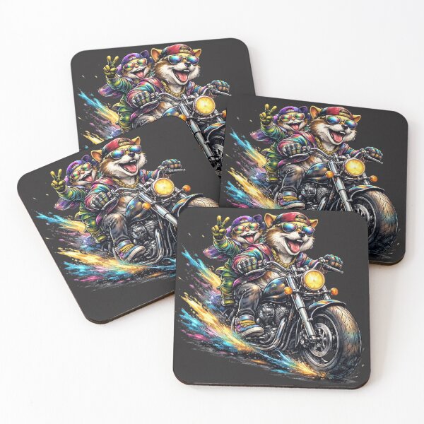 Item preview, No Brakes Biker Duo. designed and sold by Nika Art Studio.