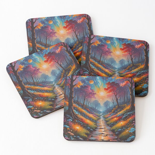 Item preview, Magical Forest Path Under Celestial Sky – Vibrant Fantasy Landscape Art designed and sold by BeautifulVirtues.
