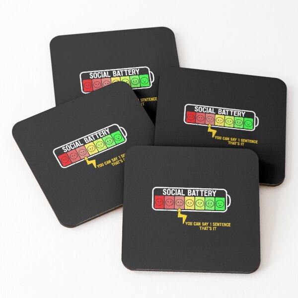 Item preview, social battery funny introvert social small talk socializing designed and sold by JohnVBurks.