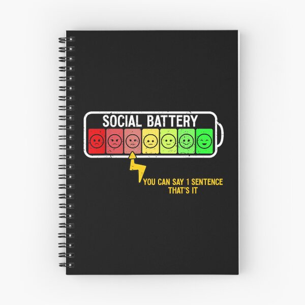 Item preview, social battery funny introvert social small talk socializing designed and sold by JohnVBurks.