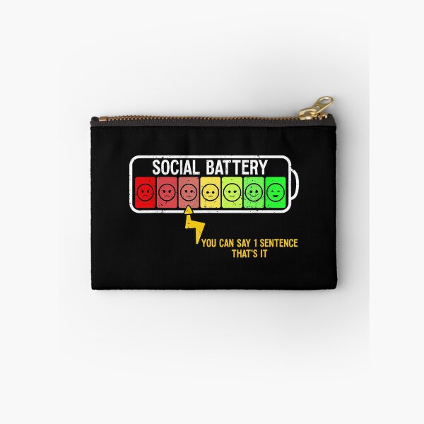 Item preview, social battery funny introvert social small talk socializing designed and sold by JohnVBurks.