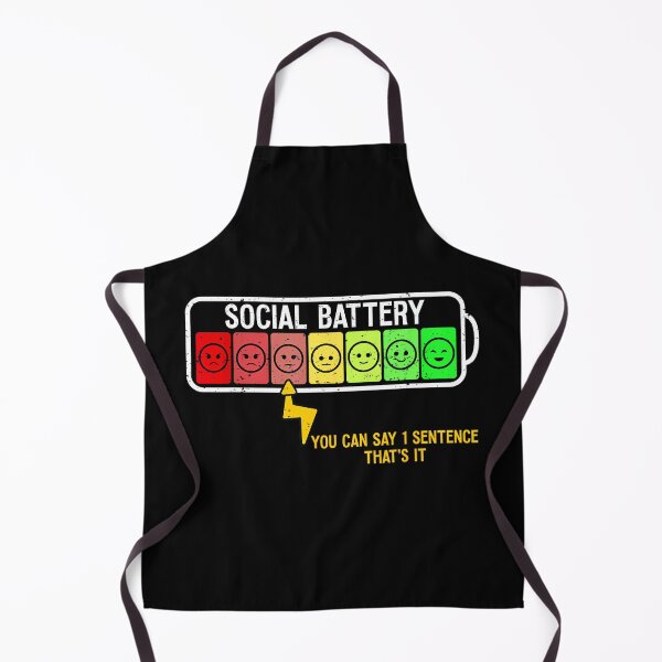 Item preview, social battery funny introvert social small talk socializing designed and sold by JohnVBurks.