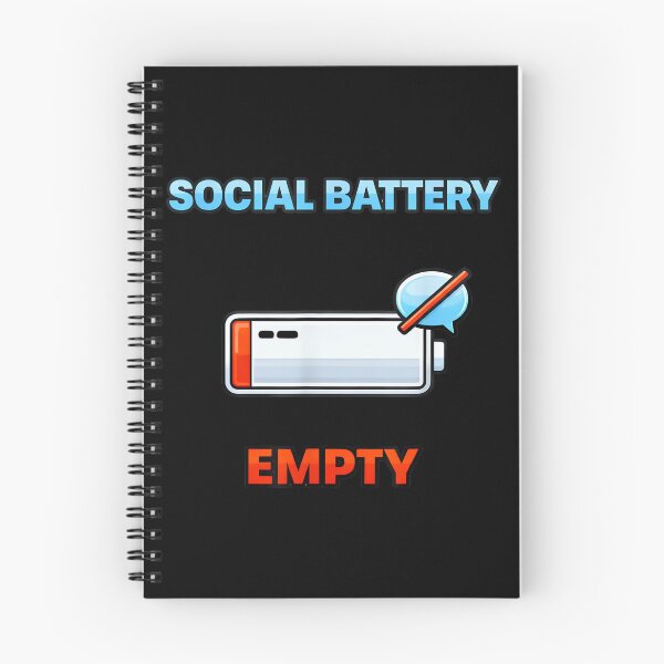 Item preview, Social Battery Empty Introvert Humor Illustration designed and sold by JohnVBurks.