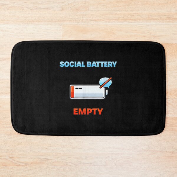 Item preview, Social Battery Empty Introvert Humor Illustration designed and sold by JohnVBurks.