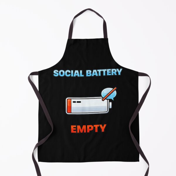 Item preview, Social Battery Empty Introvert Humor Illustration designed and sold by JohnVBurks.