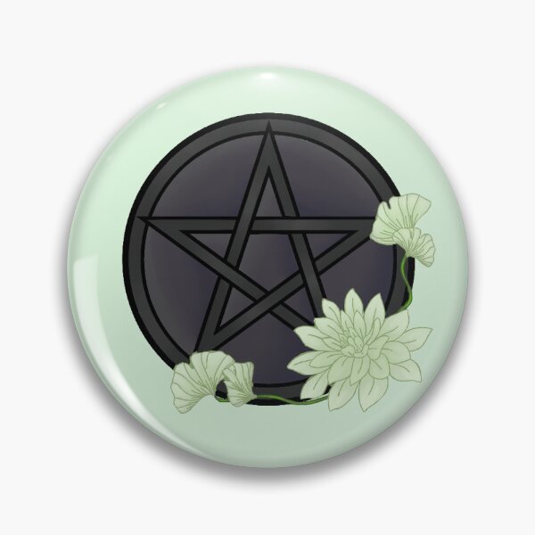 Item preview, Floral Pentacle Black designed and sold by Miidnightmosss.