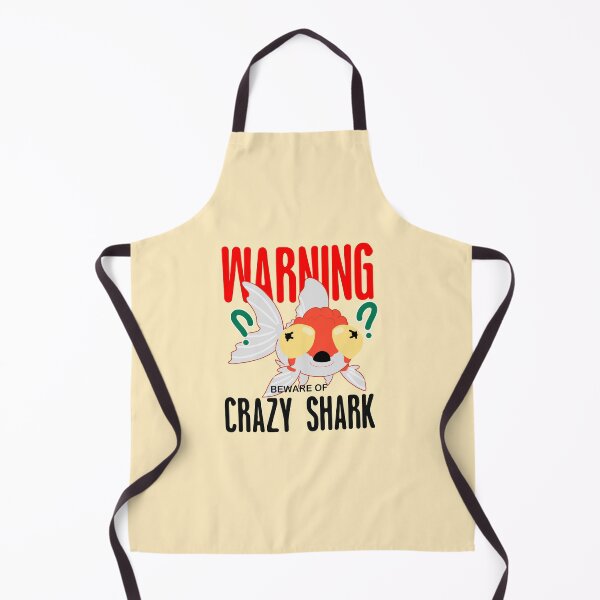 Item preview, Beware of Crazy Shark (Actually a Goldfish) Funny Warning Sign designed and sold by Crumbs with Friends.
