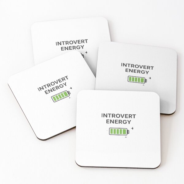 Item preview, Introvert Energy Minimal Sticker – Funny Aesthetic Quote Design designed and sold by MinimalMood Studio.