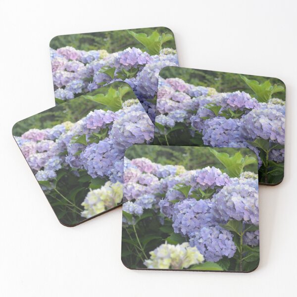 Item preview, Pastel purple Hortensia hydrangea flowering bush designed and sold by Lily Rose Doodle.