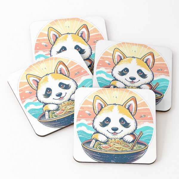 Item preview, Corgi Eating Ramen Japanese Pop Art designed and sold by icemanphotos.