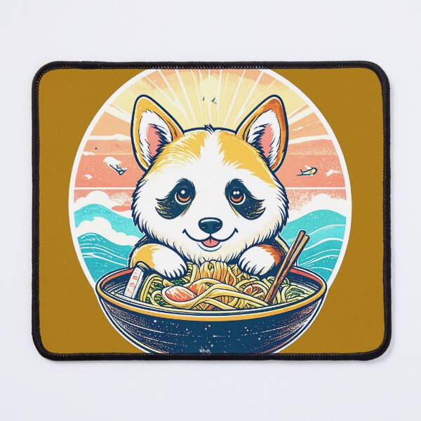 Item preview, Corgi Eating Ramen Japanese Pop Art designed and sold by icemanphotos.