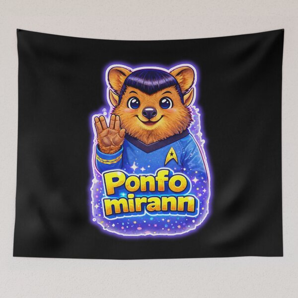 Item preview, Ponfo Mirann Quokka Spock Funny Meme Cute Space Parody designed and sold by ☆ CR4ZIIB4BII ☆.