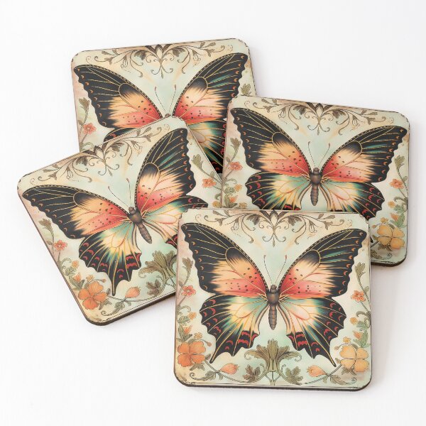 Item preview, Boho Butterfly Baby Blue 70s designed and sold by TheBohemianLark.