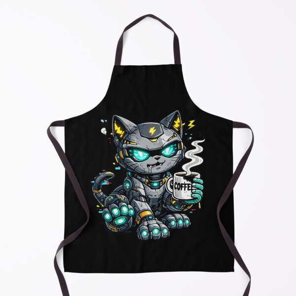 Item preview, Cyberpunk robot cat-futuristic, neon Taki kitty designed and sold by UnicornDreamers.
