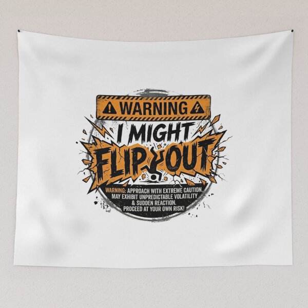 Item preview, Warning I Might Flip Out - Funny Volatility & Sarcastic Humor Graphic designed and sold by Wear Sculpt.