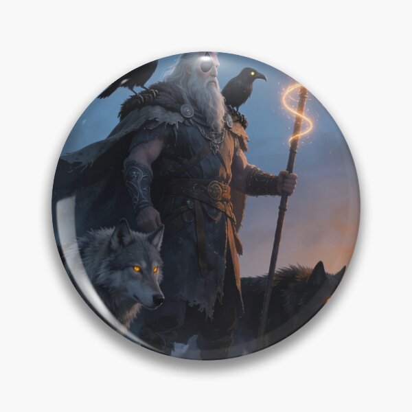 Item preview, Odin with Geri, and Freki, and Huninn, and Muninn designed and sold by JoreJj Z. Elprehzleinn.