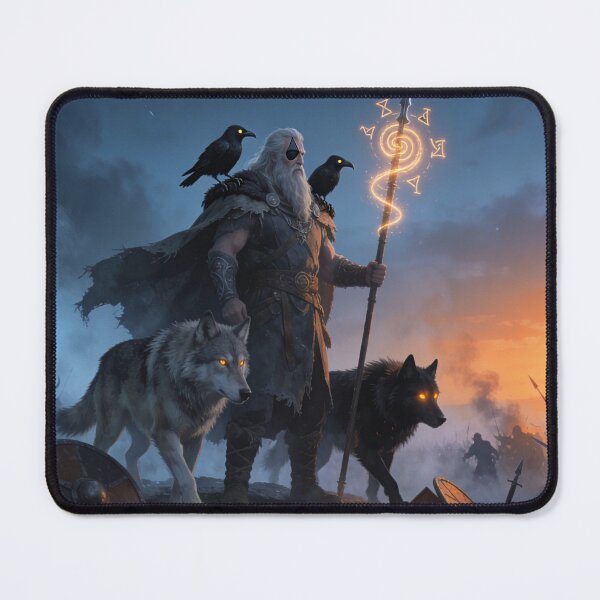 Item preview, Odin with Geri, and Freki, and Huninn, and Muninn designed and sold by JoreJj Z. Elprehzleinn.