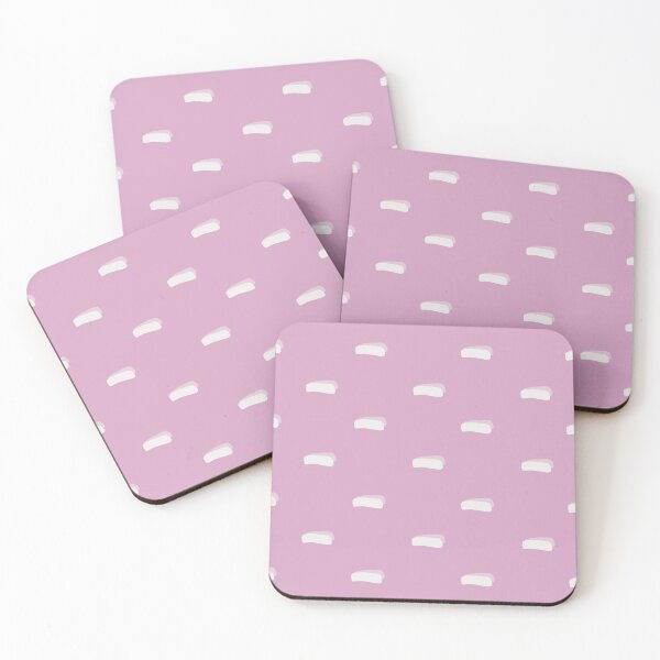 Item preview, White Minimalist Dashes on Pastel Magenta designed and sold by KSimpson838.
