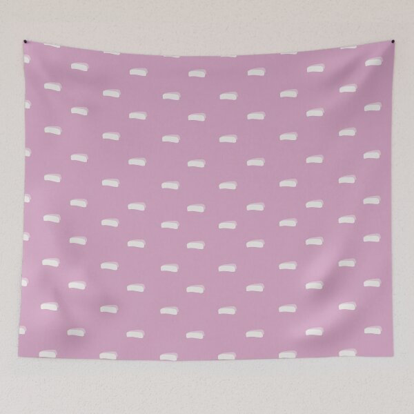 Item preview, White Minimalist Dashes on Pastel Magenta designed and sold by KSimpson838.