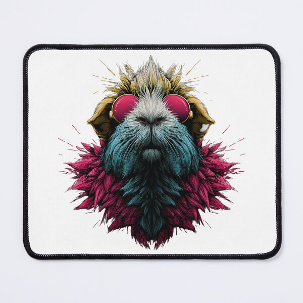 Item preview, Cyberpunk Guinea Pig – Neon Samurai Animal, Vaporwave Style, Cool Rodent Art designed and sold by Valvarius-vibe.