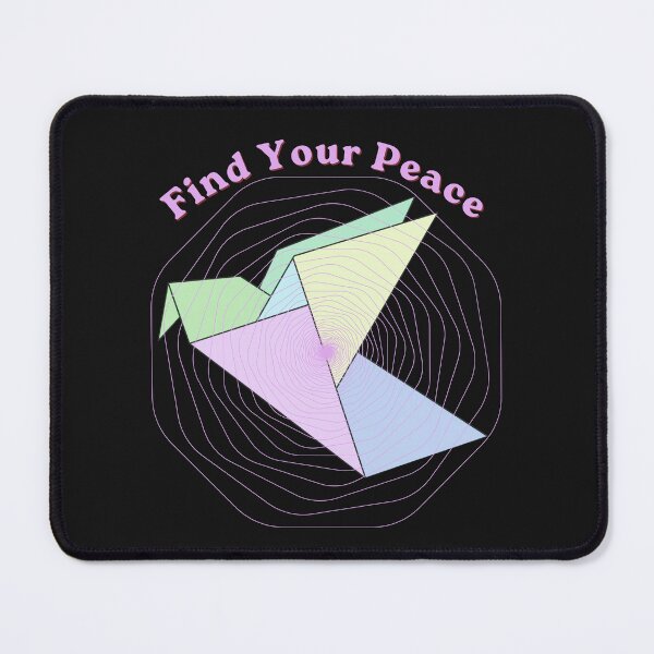 Item preview, Find Your Peace – Pastel Origami Bird with Spiral Waves designed and sold by Aquarius-club.