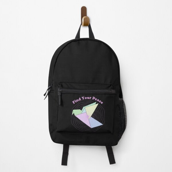 Item preview, Find Your Peace – Pastel Origami Bird with Spiral Waves designed and sold by Aquarius-club.