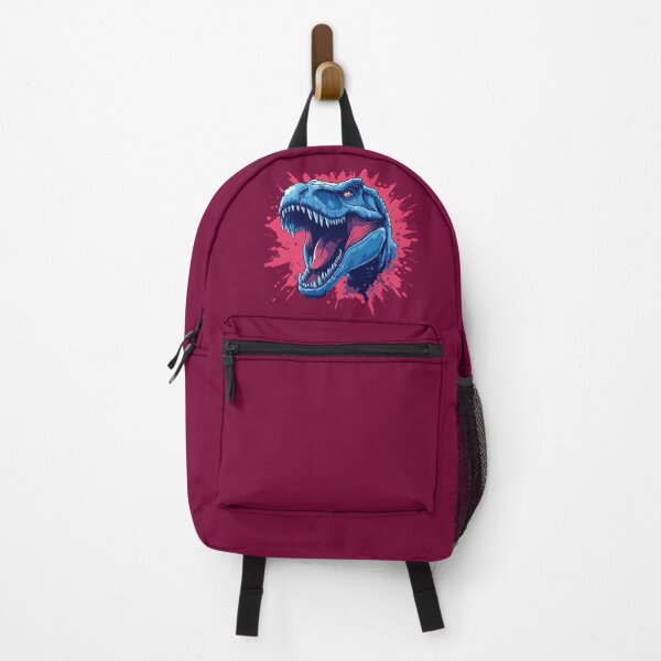 Item preview, Dinosaur 3 - Blue Roaring T-Rex Pink Splatter designed and sold by NikaNavi.