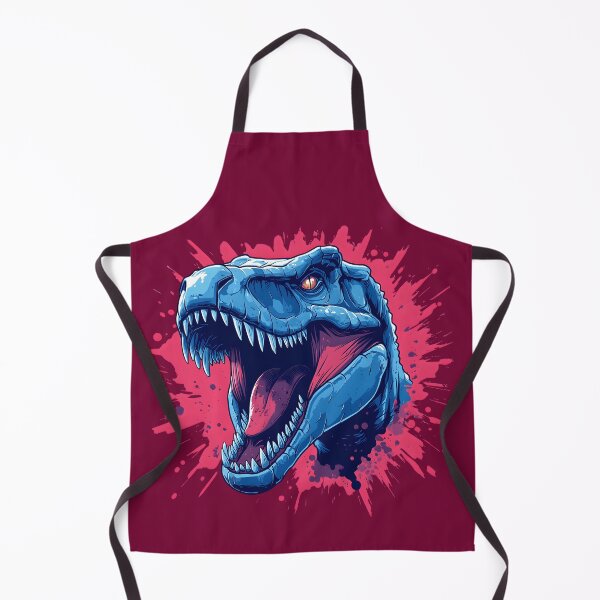 Item preview, Dinosaur 3 - Blue Roaring T-Rex Pink Splatter designed and sold by NikaNavi.