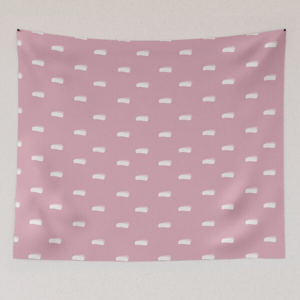 Item preview, White Minimalist Dashes on Pastel Crimson designed and sold by KSimpson838.