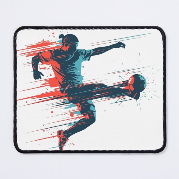 Item preview, Dynamic Abstract Soccer Player Motion Art designed and sold by PMTaurus.