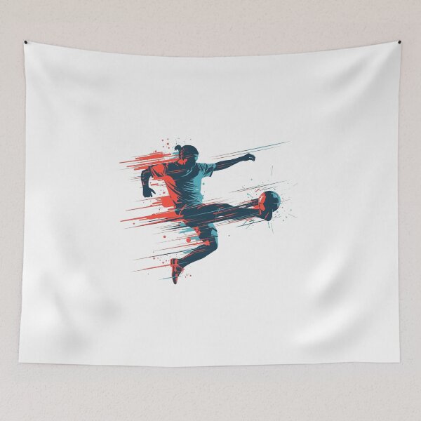 Item preview, Dynamic Abstract Soccer Player Motion Art designed and sold by PMTaurus.