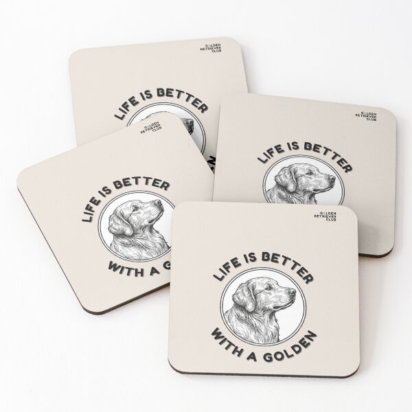 Item preview, Golden Retriever Club - Vintage Life Is Better With A Golden Emblem designed and sold by WitzkeCPH.
