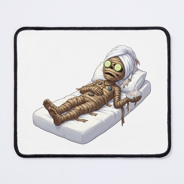 Item preview, Funny Egyptian Mummy Relaxing At Spa With Cucumber Eyes designed and sold by Kvarny.