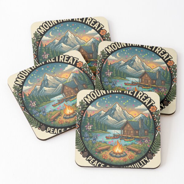 Item preview, Mountain Retreat - Peace & Tranquility Vintage Emblem  designed and sold by MARSHORY.