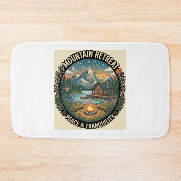 Item preview, Mountain Retreat - Peace & Tranquility Vintage Emblem  designed and sold by MARSHORY.