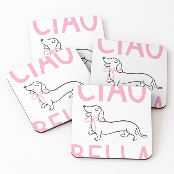 Item preview, CIAO BELLA, SAUSAGE DOG, FUNNY DOG designed and sold by HemoraArts.