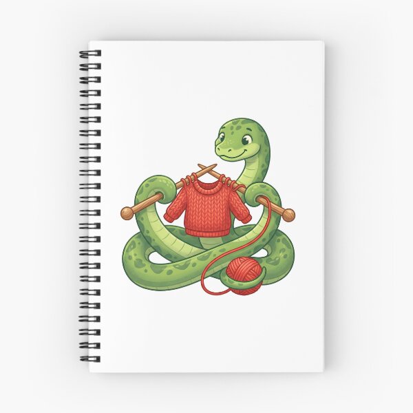 Item preview, Cute Green Snake Knitting Tiny Red Sweater designed and sold by Kvarny.