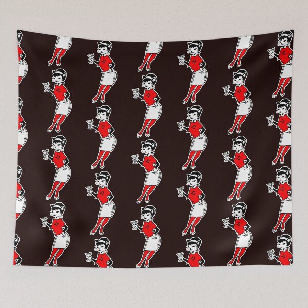 Artikelvorschau, Ska Cat Girl Martini – Retro 2 Tone Style Sticker entworfen und verkauft von PIXEL POP DESIGNS - Beyond the Norm!.